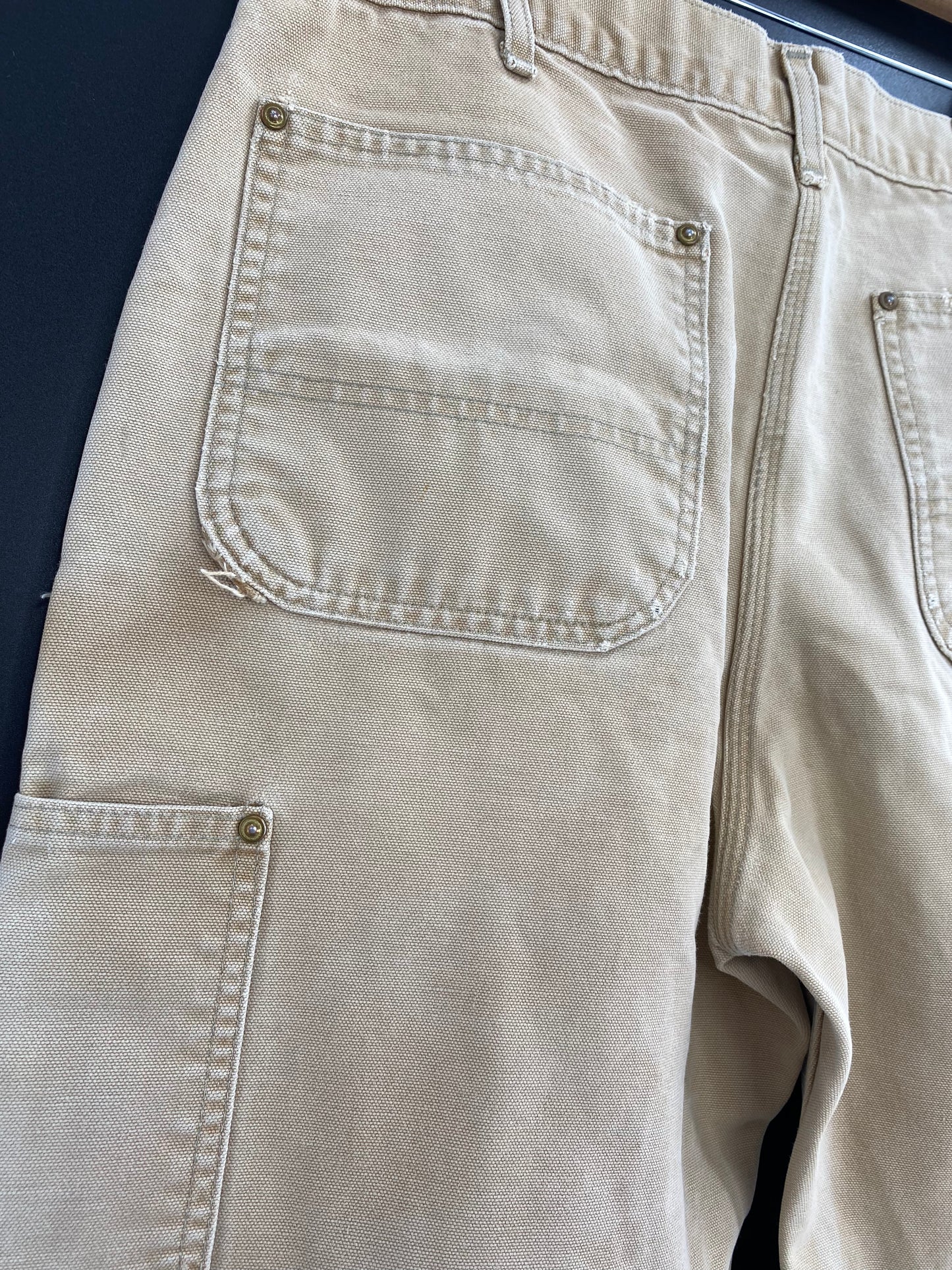 Vintage CARHARTT Size W33xL30.5 Double Knee Duck Pants / A1094