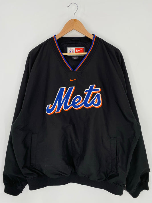 00’ NIKE NEW YORK METS Size XL Vintage MLB Nylon Jacket / K5965