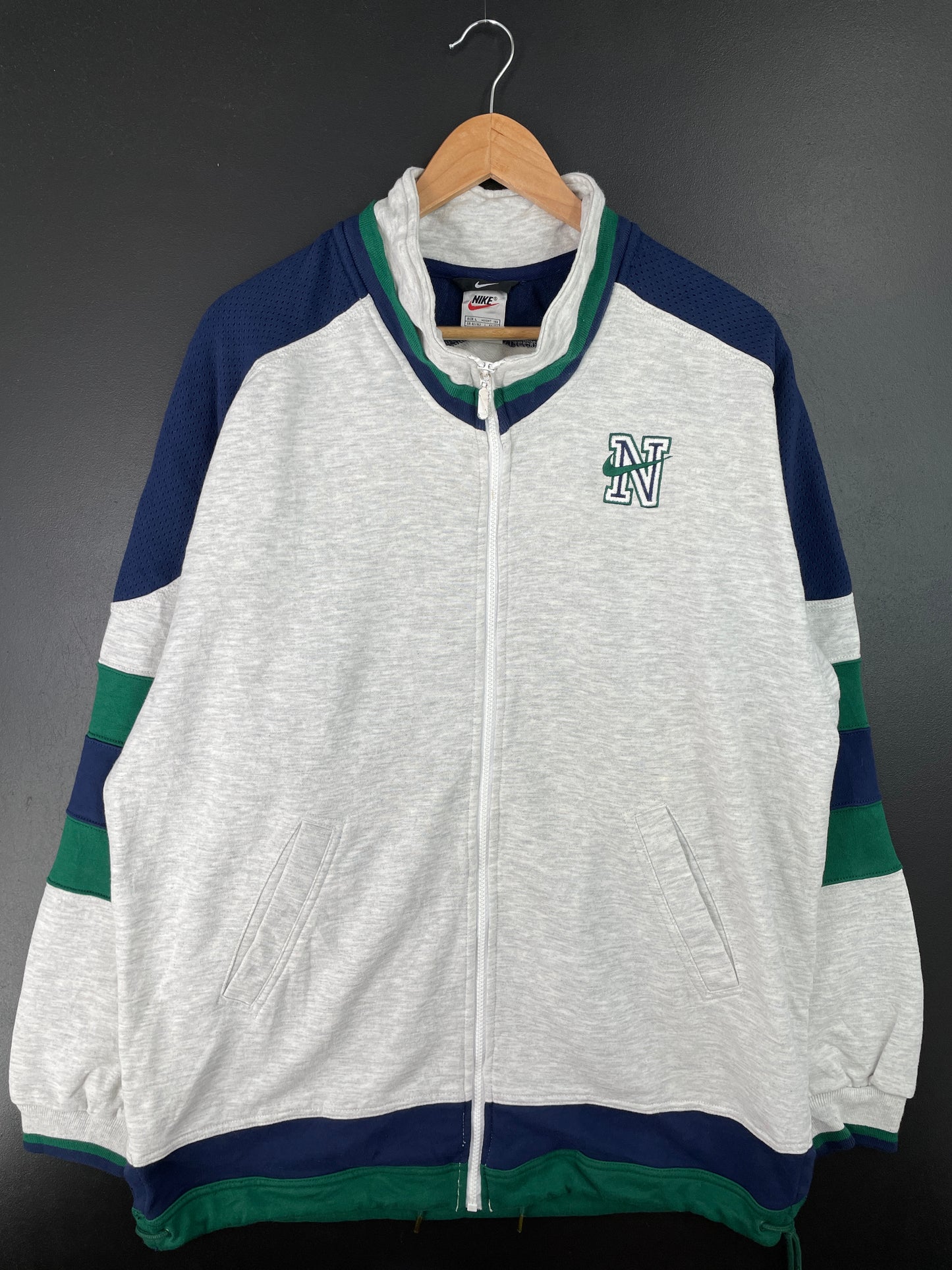 .90’s NIKE Size L Vintage Zip-up Sweat-Shirt / A7686