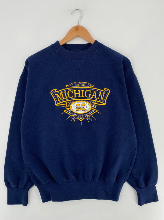 90’s UNIVERSITY OF MICHIGAN Size M College Sweat-shirt / E3445S