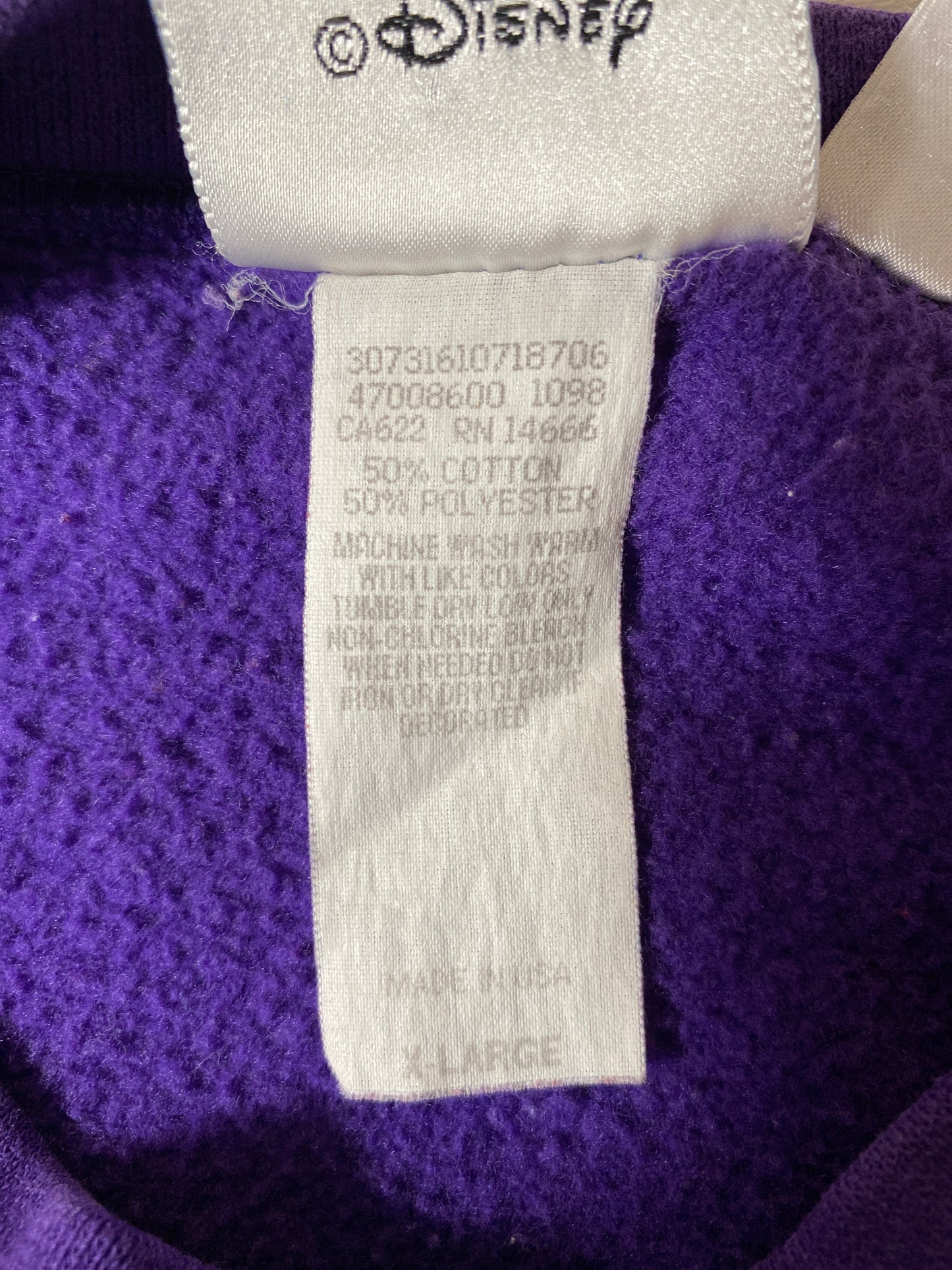 00’ WALT DISNEY WORLD MADE IN USA Size XL Vintage Sweat-shirt / K309