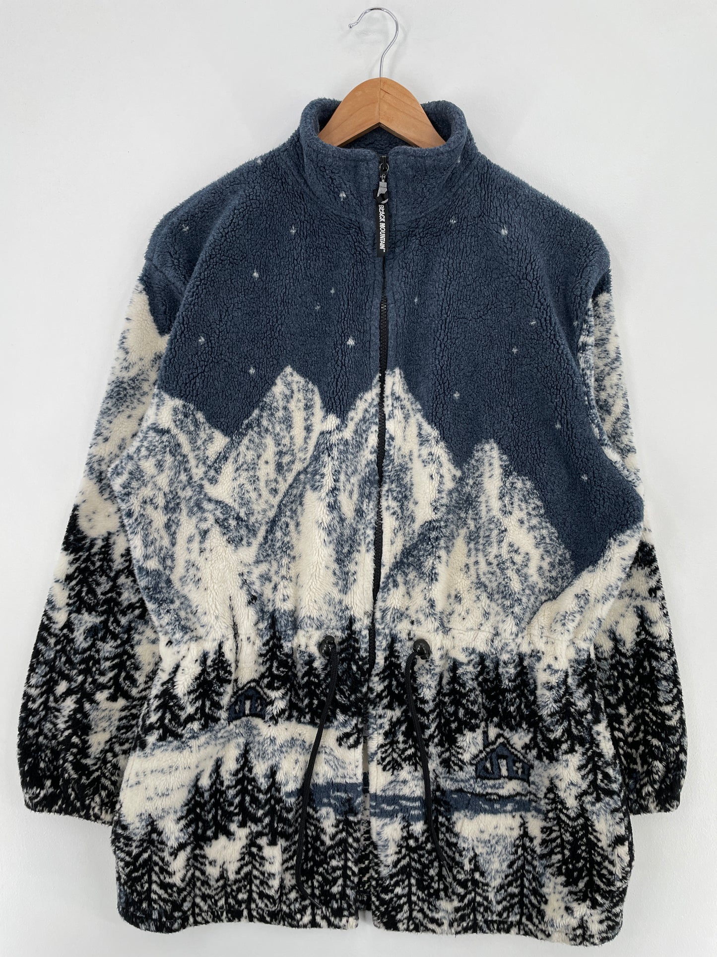 Vintage BLACK MOUNTAIN Size Ladies.M Zip Up Fleece Jacket / E819
