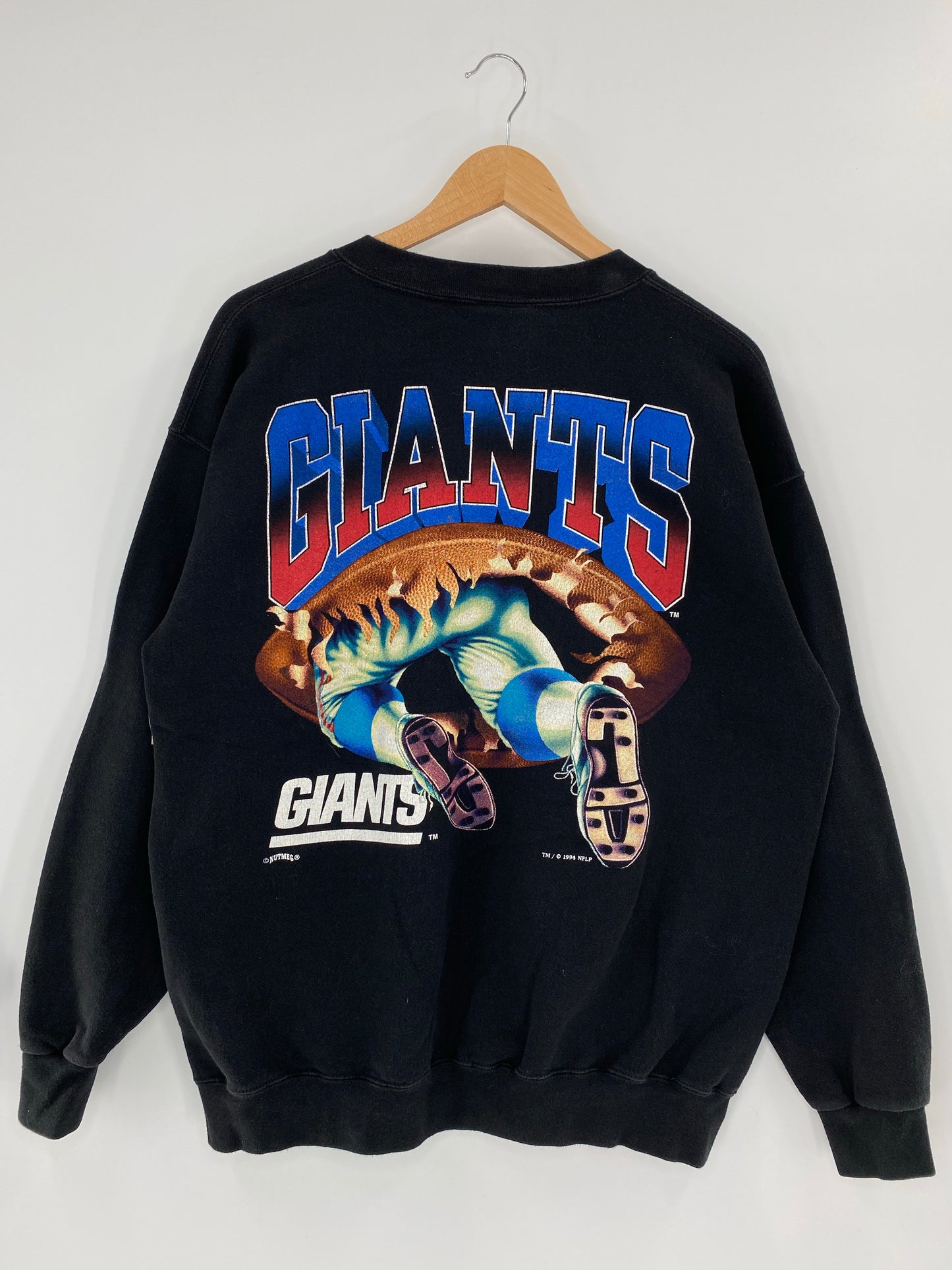 1994 NEW YORK GIANTS Made in USA Size L Vintage NFL Sweat - Shirt/ K5767