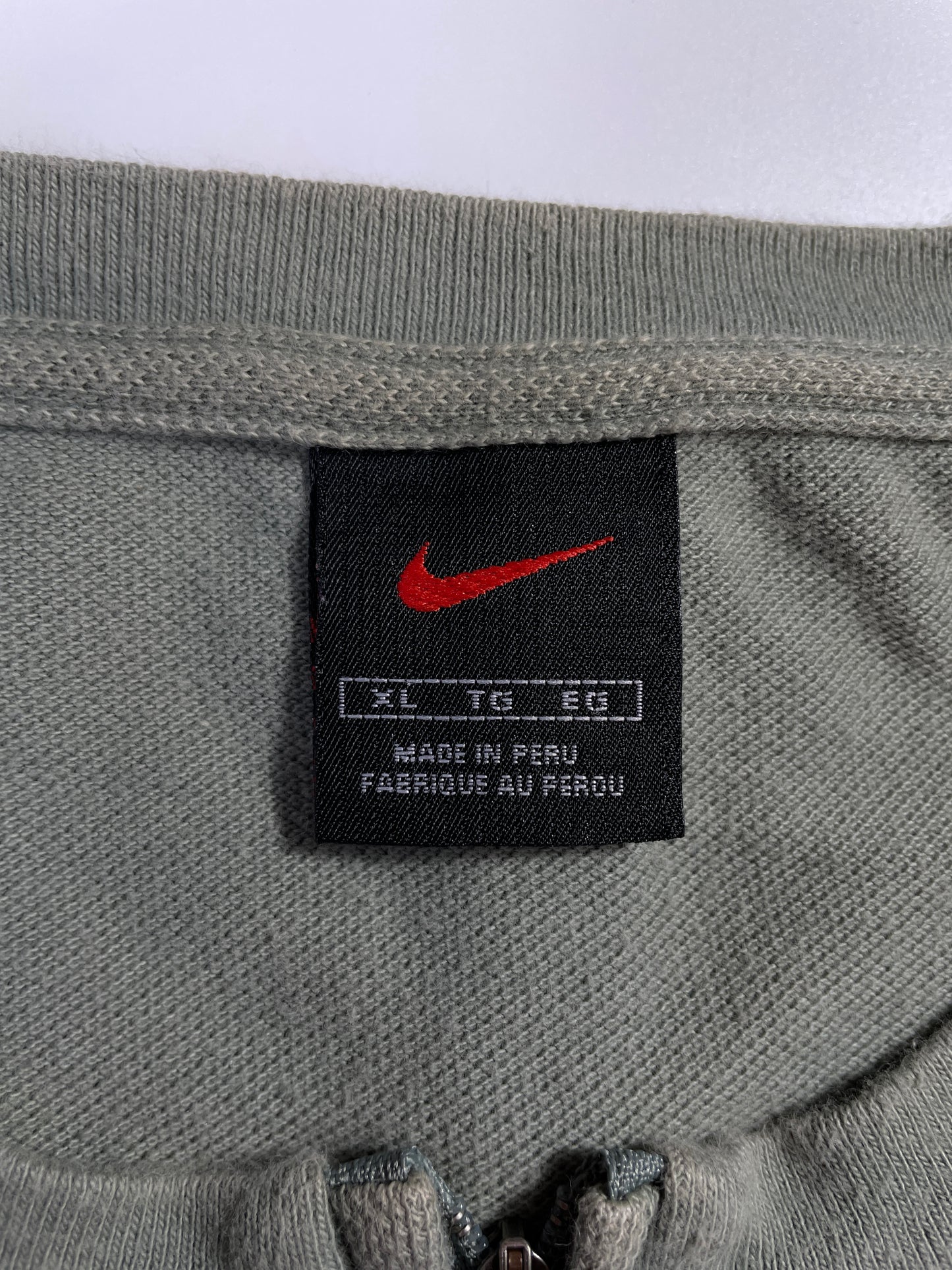 00’s NIKE CENTER SWOOSH Size XL Vintage Half Zip-up T-Shirt / A8463
