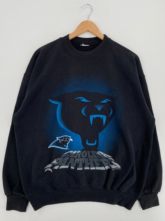 1993 CAROLINA PANTHERS Size No Tag(Approx.L) Vintage NFL Sweat-Shirt / A5176