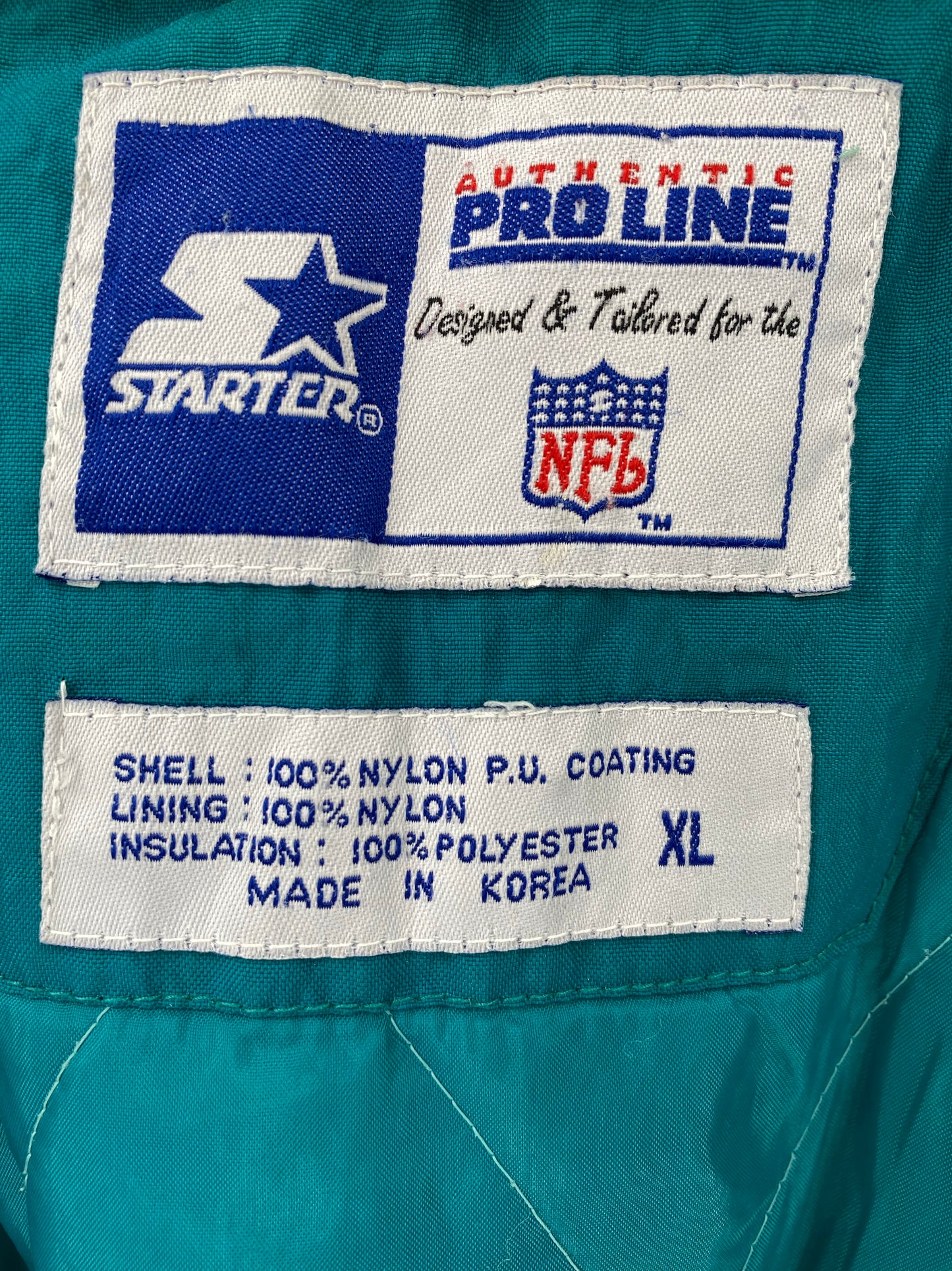 90's STARTER MIAMI DOLPHINS Size XL Vintage NFL Nylon Jacket / K5626