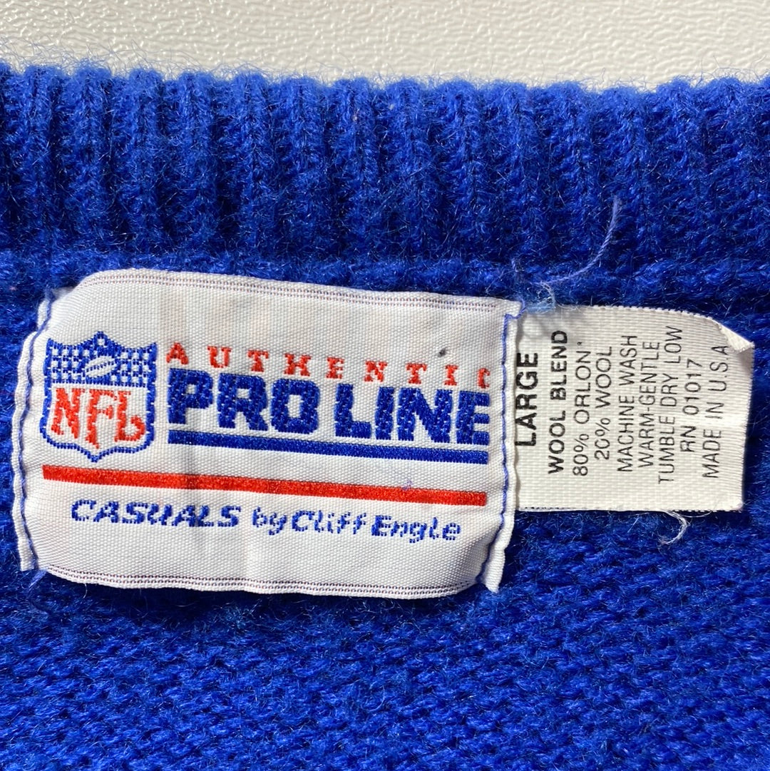90’s BUFFALO BILLS Made in USA Size L NFL Knit Sweater / E3818K