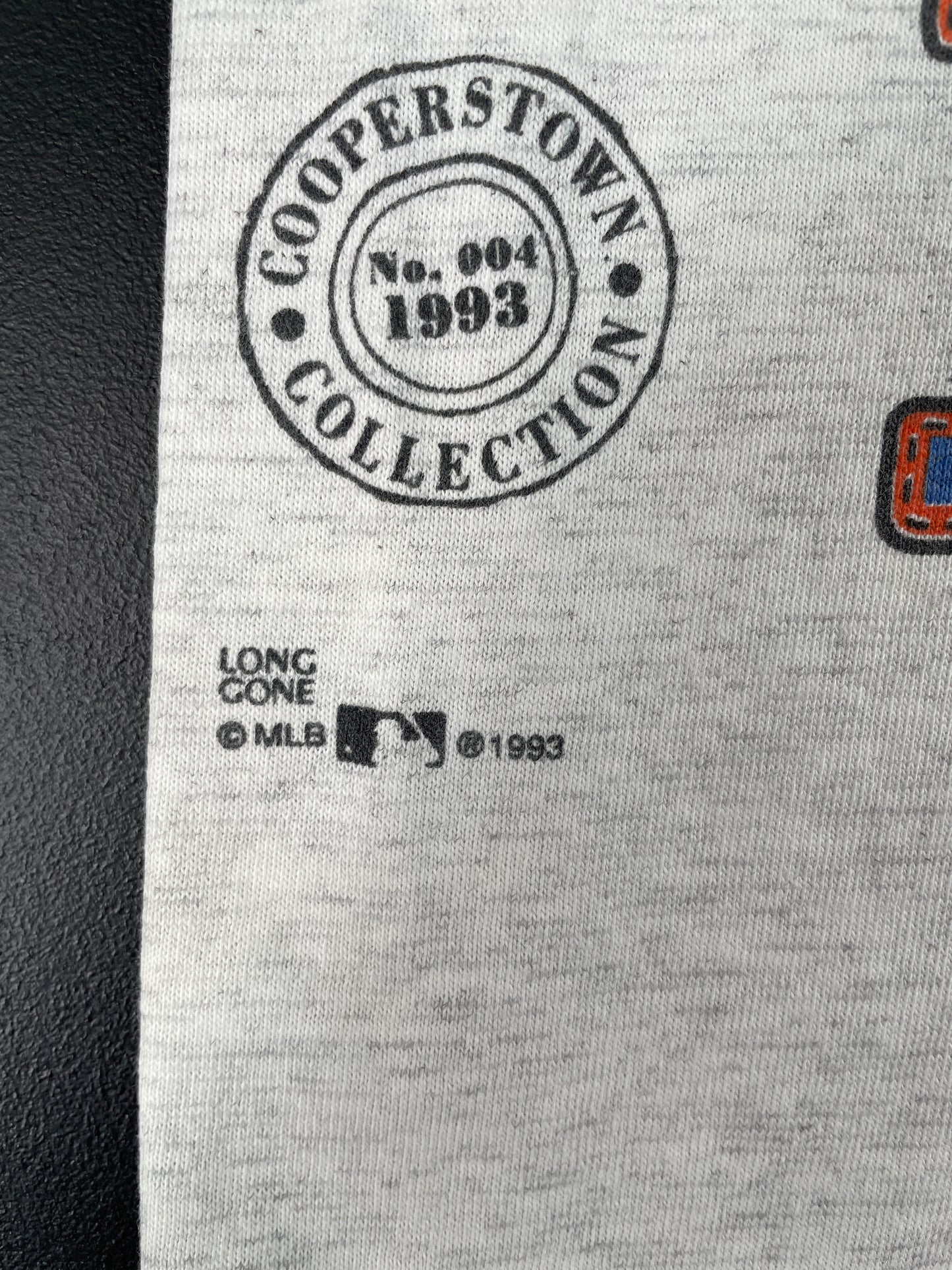 1993 NEW YORK METS Made in USA Size L Vintage MLB T-Shirt / E2883T