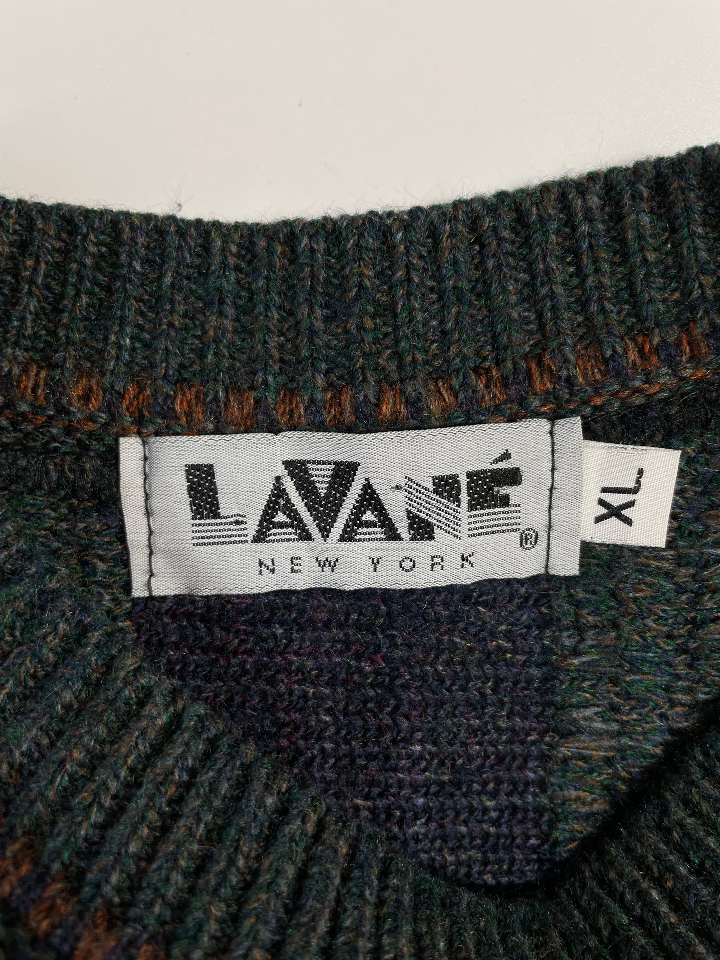 Vintage 3D COOGI- Style Made in USA Size XL Knit Sweater / A9550