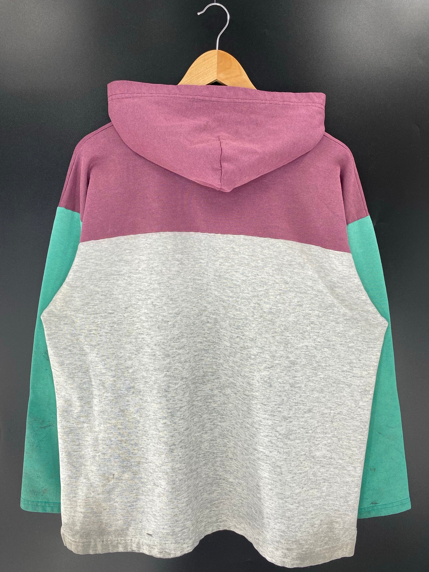 1993 ANAHEIM DUCKS MIGHTY Made in USA Size XL Vintage NHL Hoodie Long Sleeve T-Shirt /