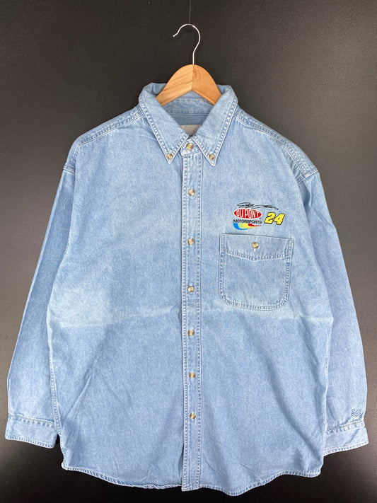 00' JEFF GORDON Size L Vintage Racing Button-Down Shirt / E5239B