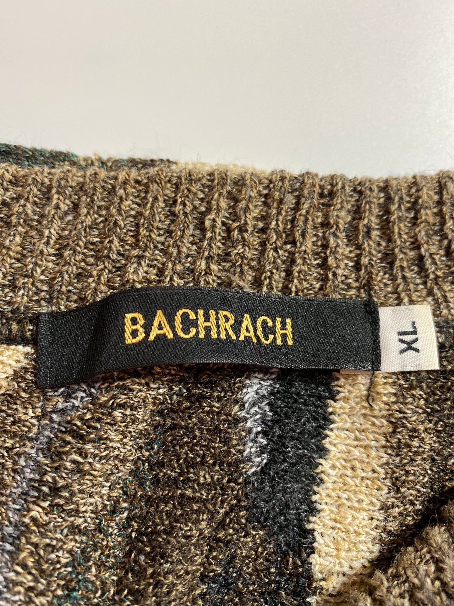 Vintage 3D Coogi-Style Made in USA Size XL Knit Sweater / 9640