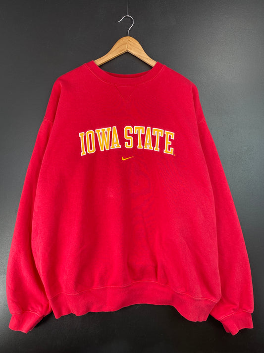 00' NIKE x IOWA STATE Size XXL Vintage College Sweat-Shirt / A7206