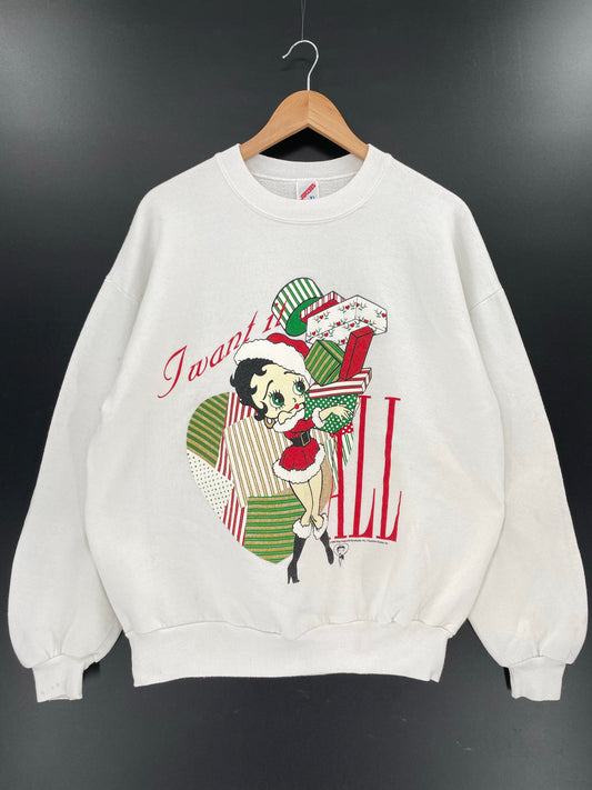 1993 BETTY BOOP Size XL Vintage Sweat-shirt / K5838