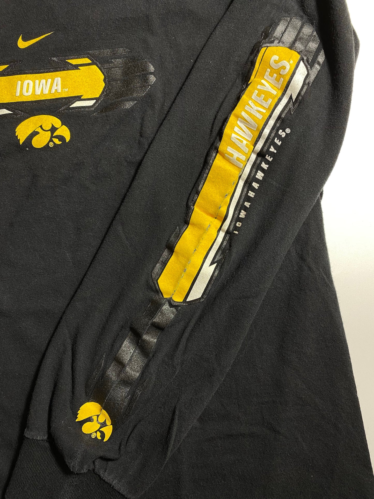 .90’s NIKE x IOWA Size XL Vintage College Long Sleeve T-shirt / A8981