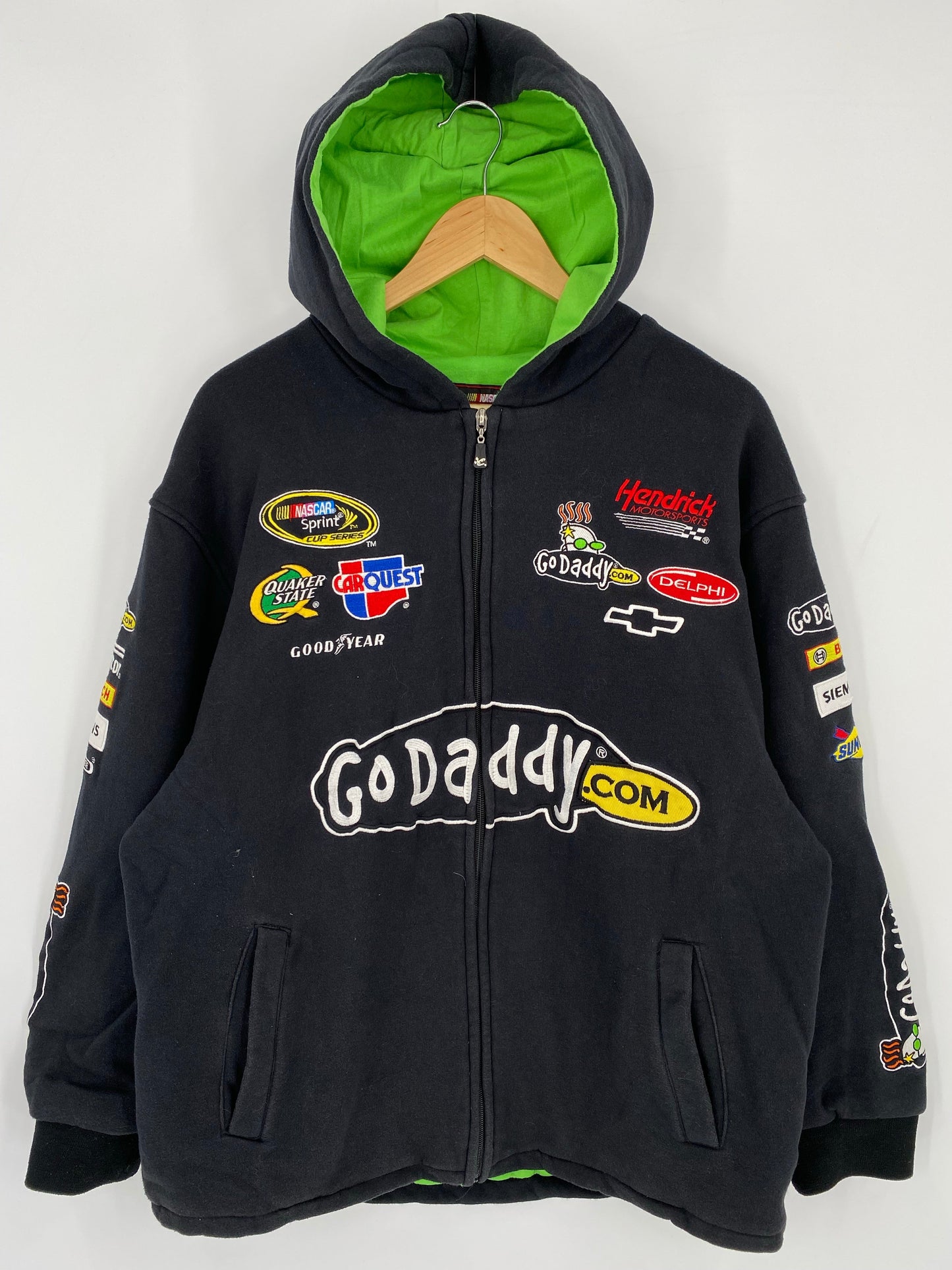 Vintage NASCAR GODADDY.COM Size XL Racing Sweat-Shirt / A7004