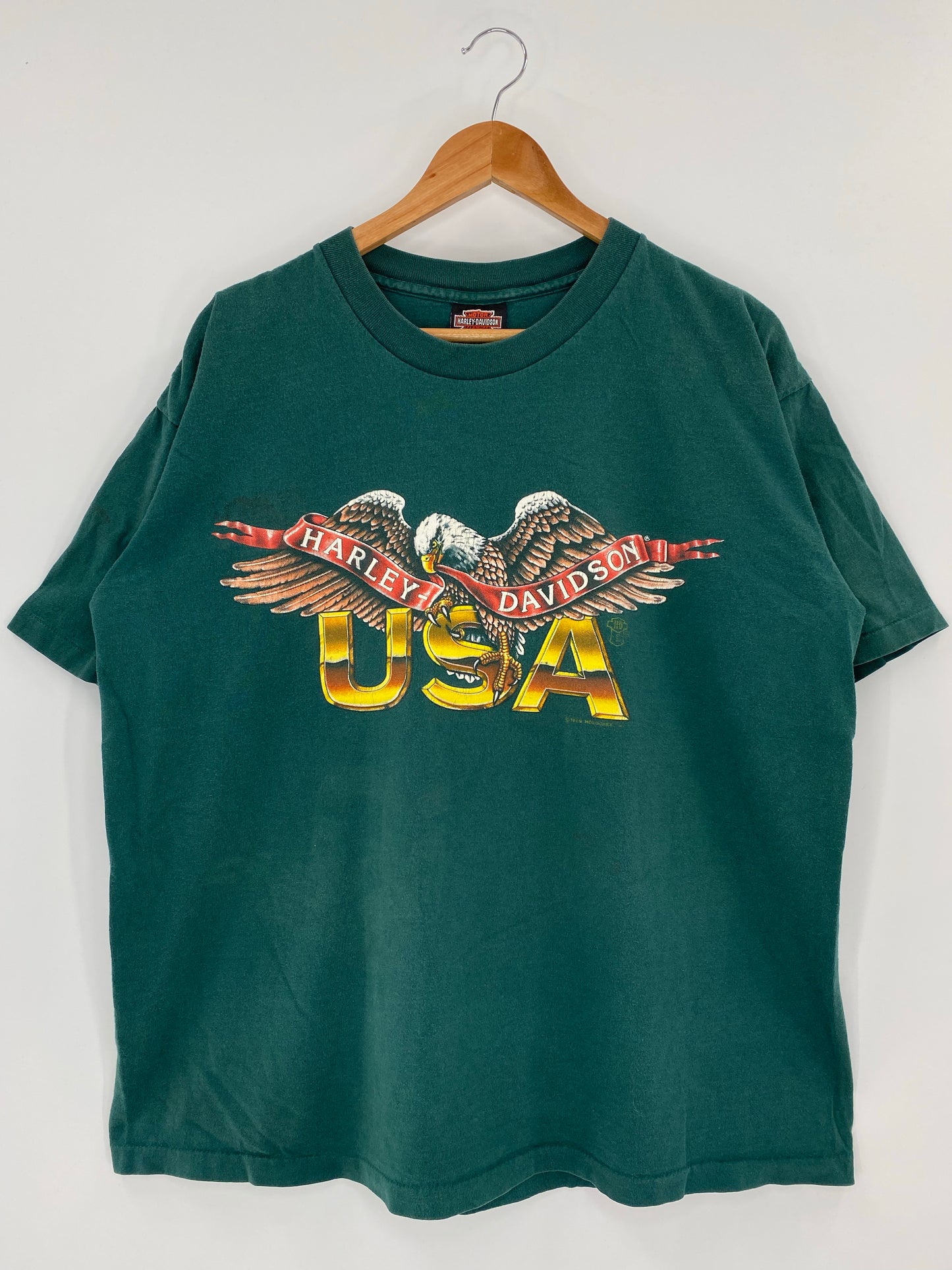 1989 HARLEY DAVIDSON Made in USA Size L Vintage T-Shirt / K4312