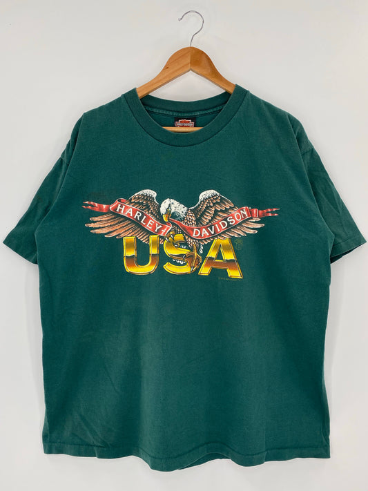 1989 HARLEY DAVIDSON Made in USA Size L Vintage T-Shirt / K4312