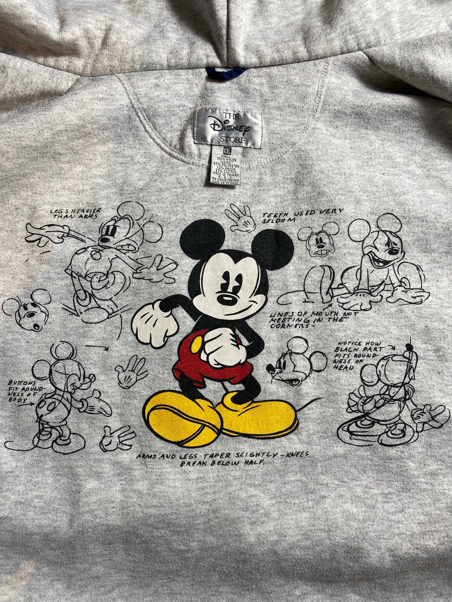00’ DISNEY MICKEY Size XL Vintage Nylon Jacket / K5624