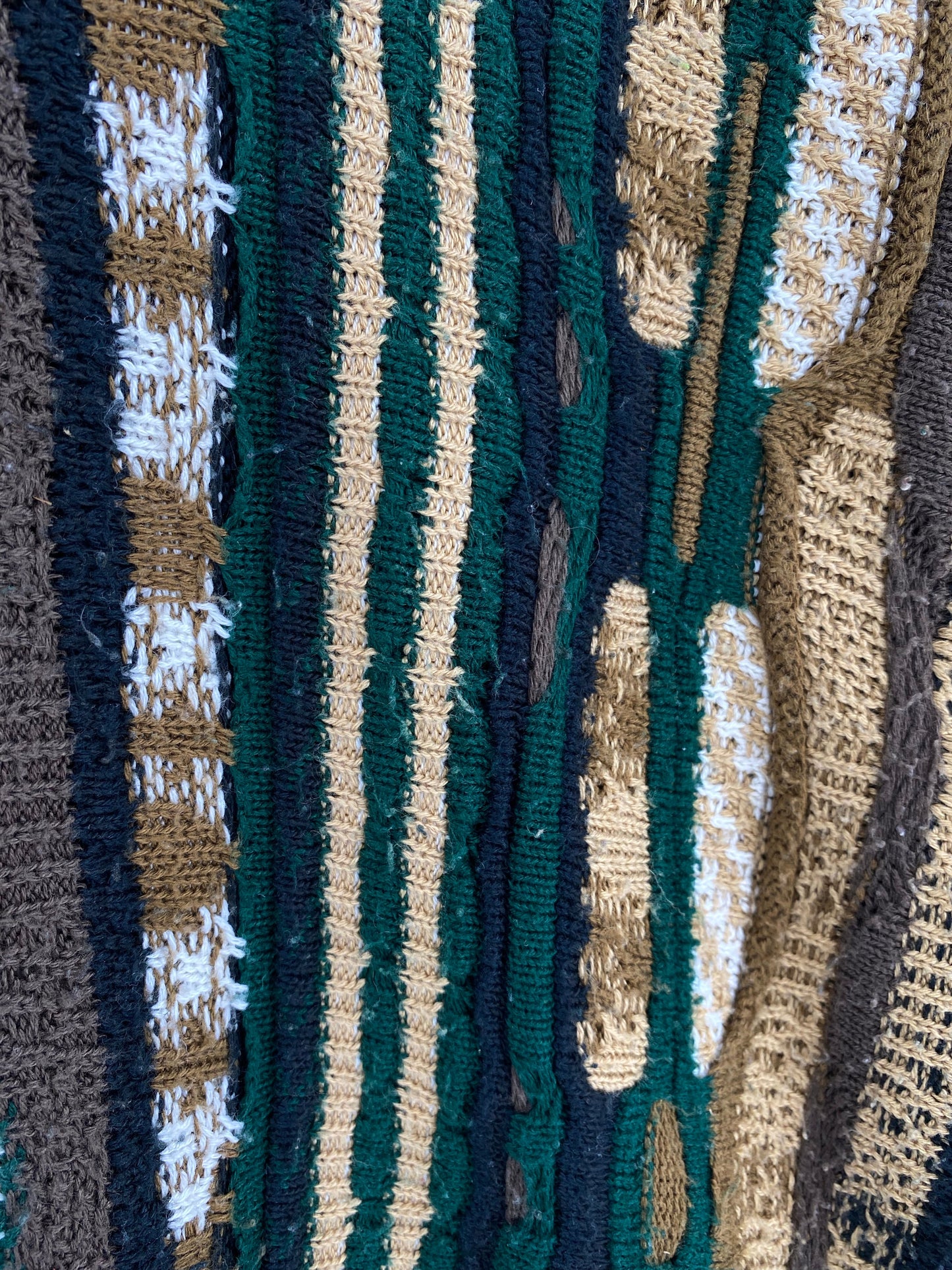 Vintage 3D COOGI- Style Made in USA Size XXL Knit Sweater / A8942