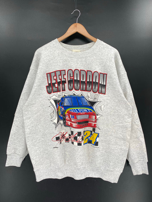 1994 JEFF GORDON Made in USA Size XL Vintage Racing Sweat- Shirts / K4238