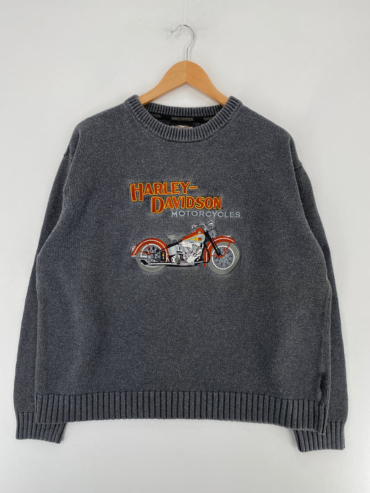 Vintage HARLEY-DAVIDSON Size XL Cotton Knit Sweater / E5386K