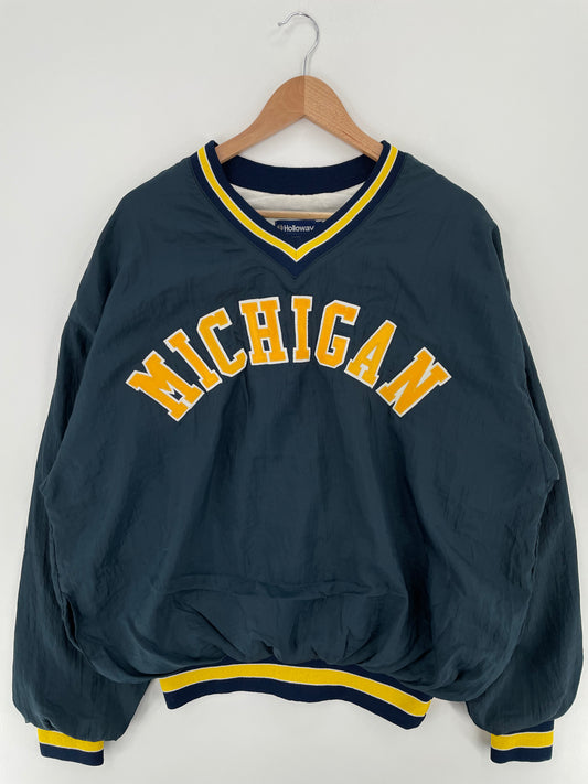 90’w MICHIGAN Size XL College Nylon Jacket / A2530