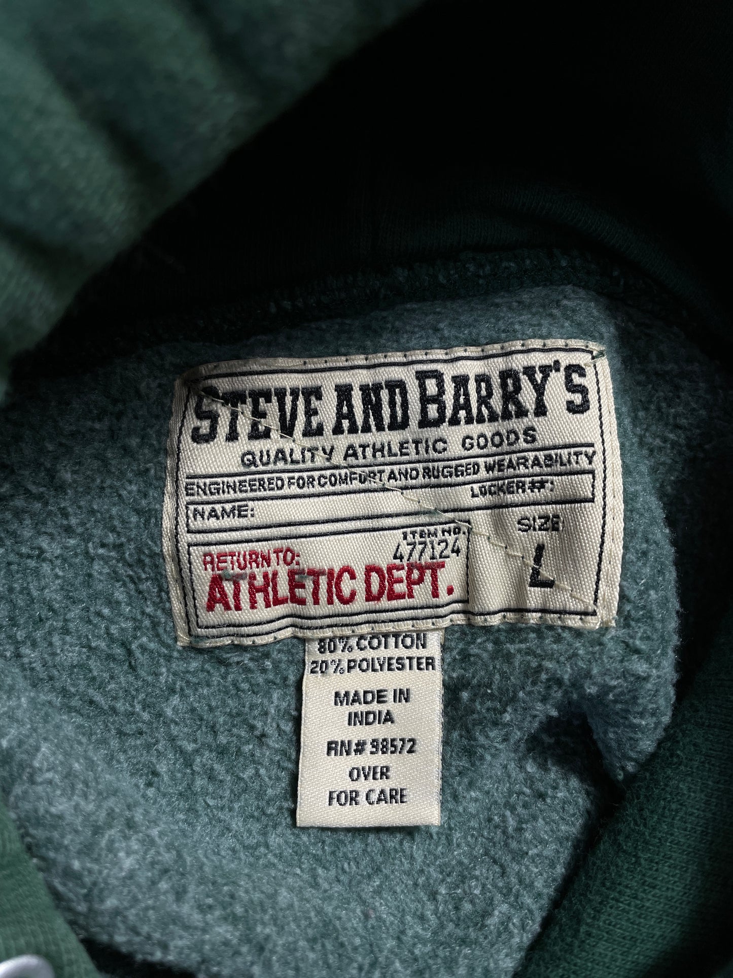 Vintage MICHIGAN STATE Size L College Hoodie Sweat-shirt / A8859