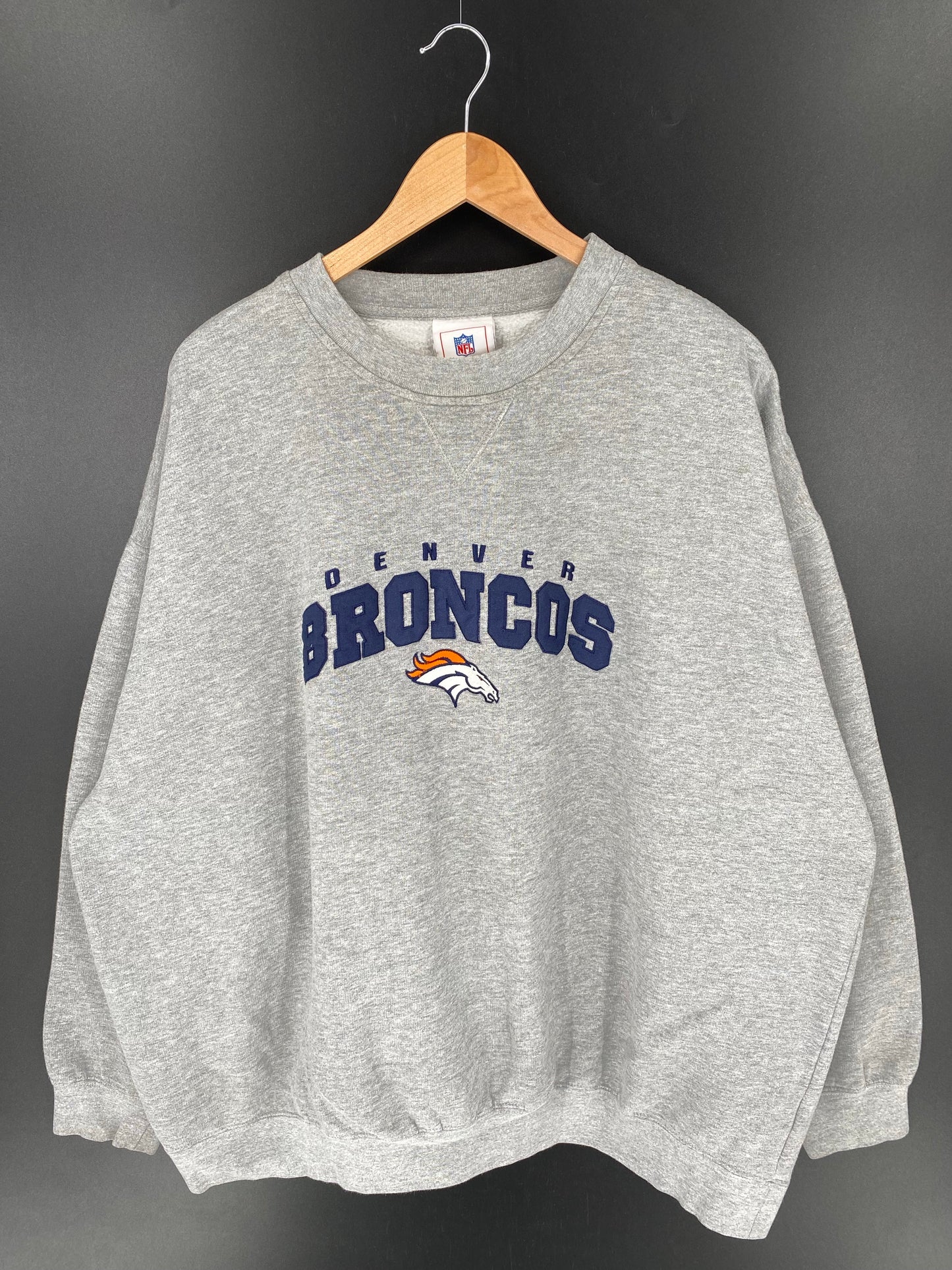 Vintage DENVER BRONCOS Size No Tag (Approx.XXL) NFL Sweat-Shirts/ K9343