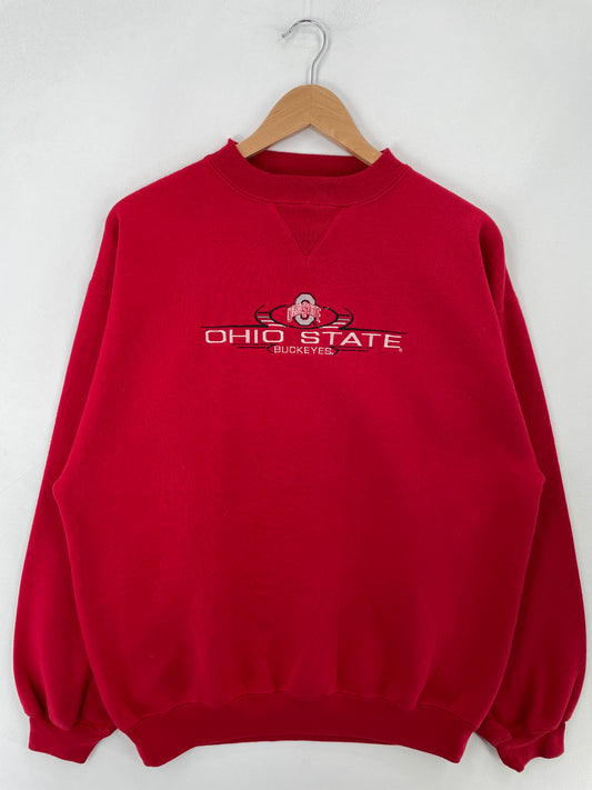 00' OHIO STATE BUCKEYES Size L Vintage College Sweat-Shirt / E4171S