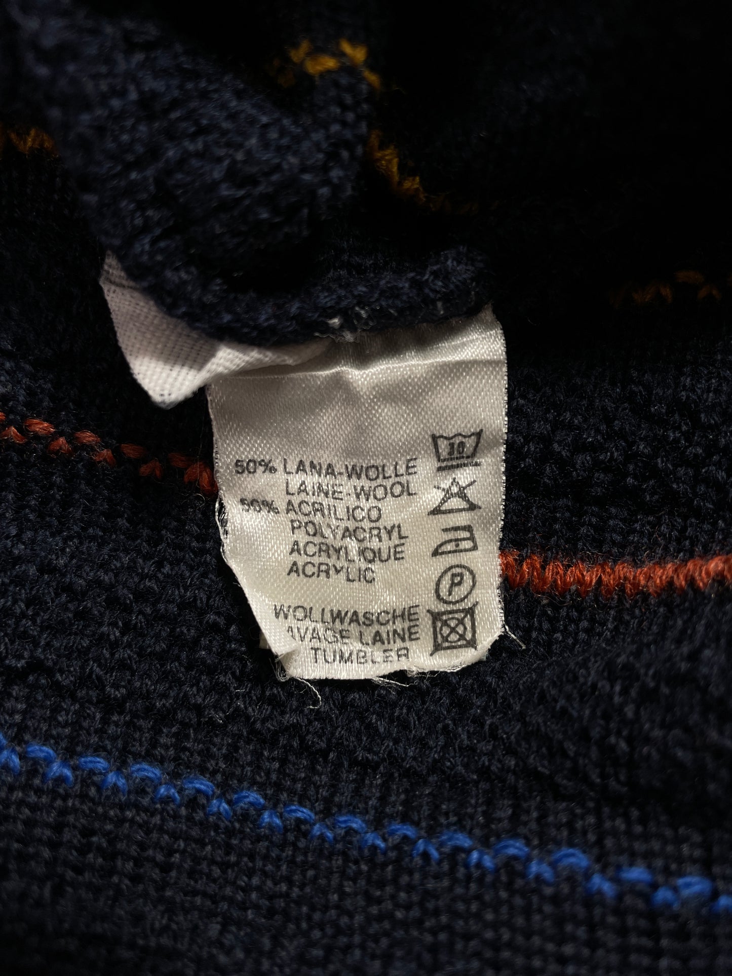 Vintage OGGI Size Approx.L Wool & Acrylic Knit Sweater / E3610K