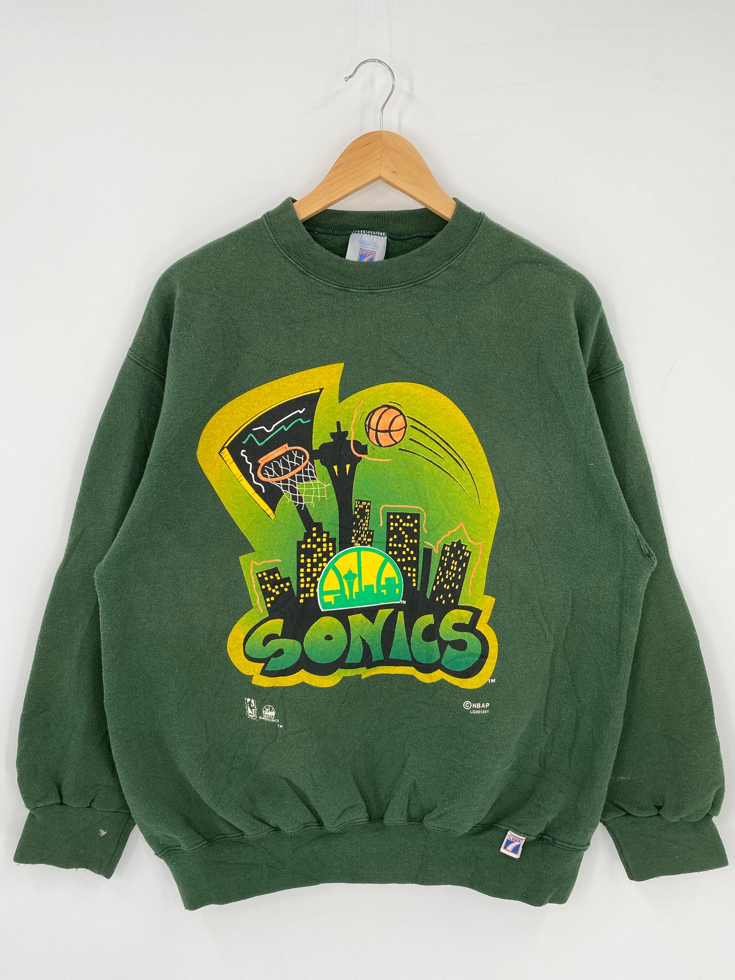 90’s SEATTLE SUPERSONICS Made in USA Size L NBA Sweat-shirt / K5275