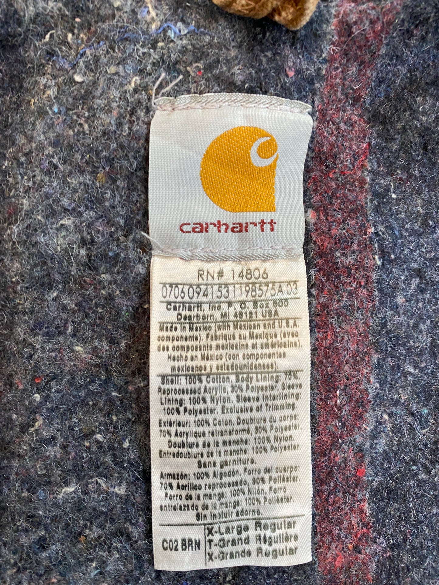 Vintage CARHARRT Size XL Vintage Duck Jacket / A7624