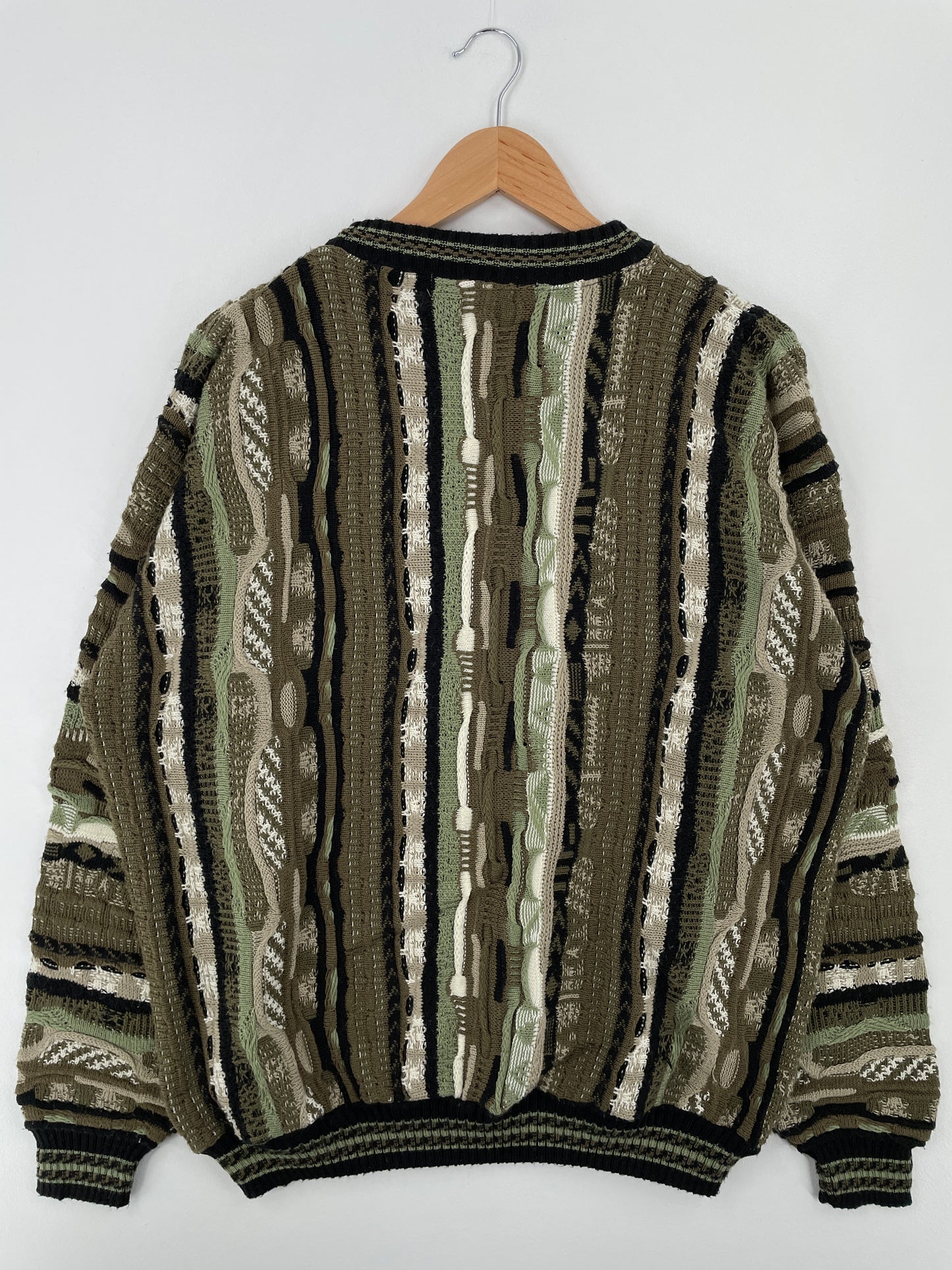 Vintage 3D COOGI- Style Made in USA Size XL Knit Sweater / A8690