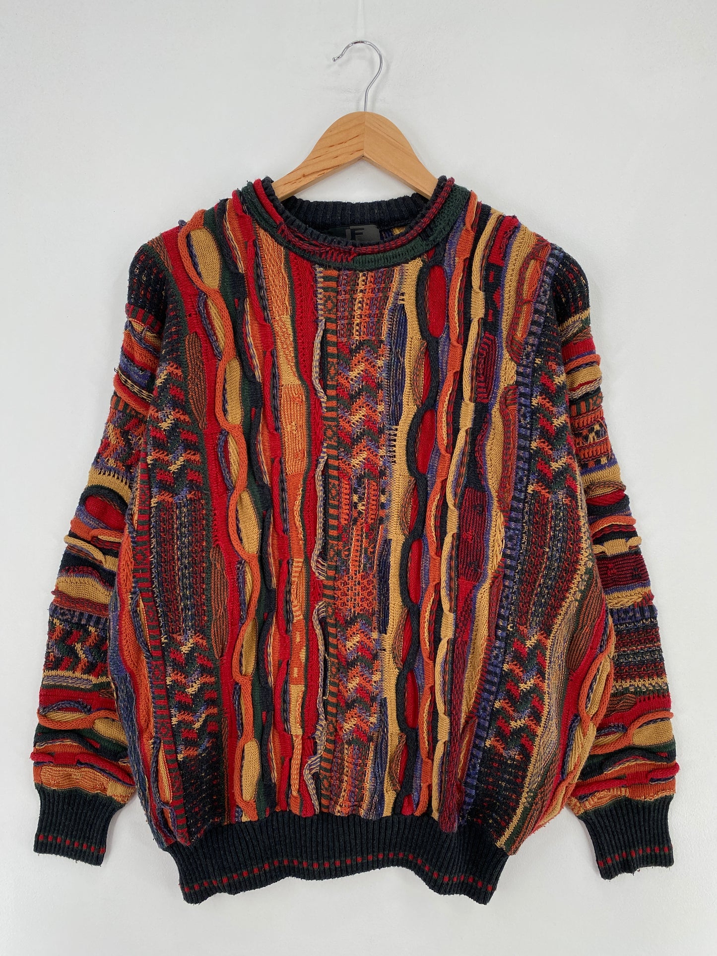 Vintage 3D COOGI- Style Size L Knit Sweater / E772