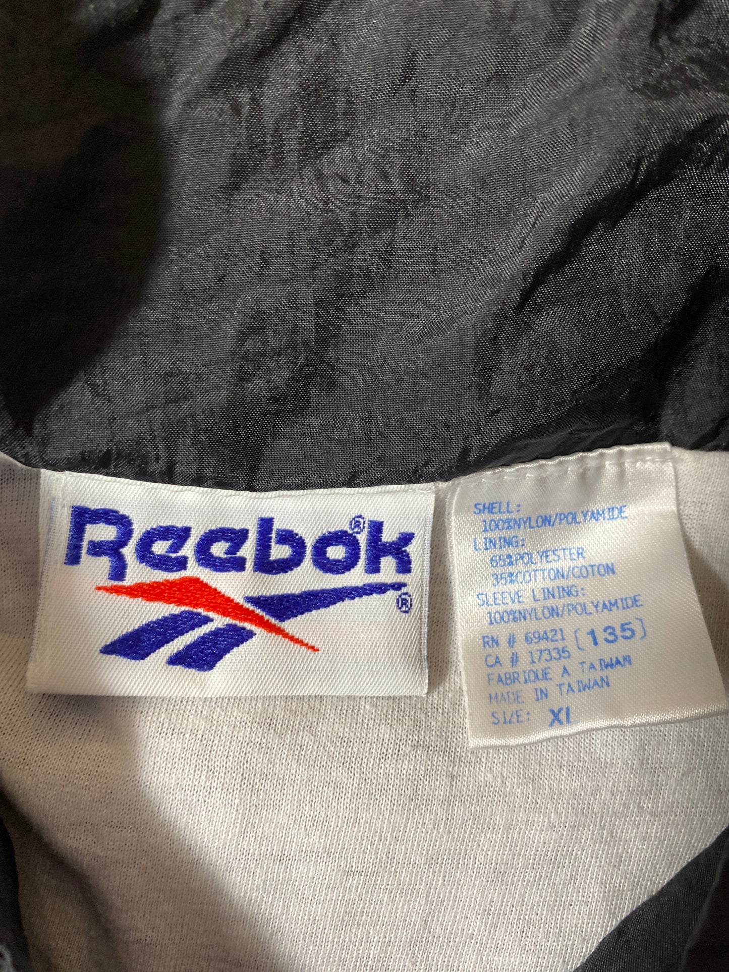 90’s REEBOK Size XL Vintage Zip-up Nylon Jacket / K9779