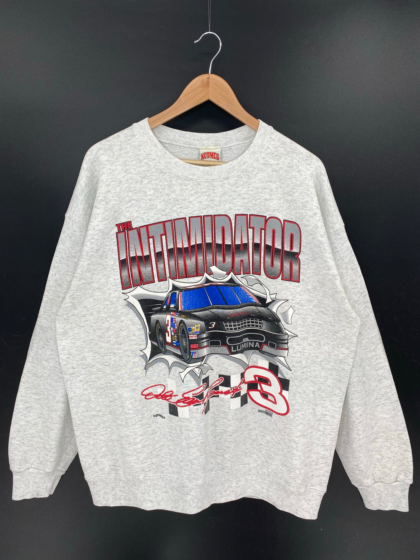 90’s DALE EARNHARDT THE INTIMIDATOR Size XL Vintage Racing Sweat-shirt / K7745