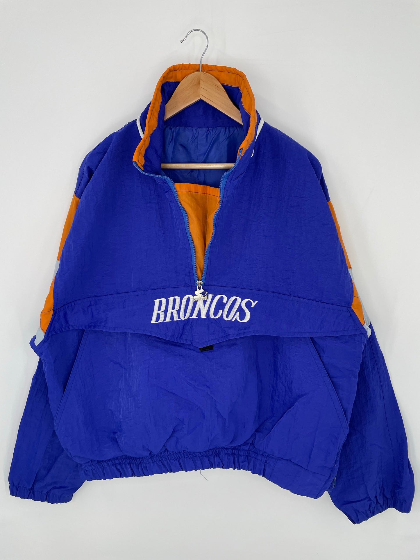 90’s STARTER x BRONCOS Size No Tag (Approx.XL) Nylon Jacket / E890