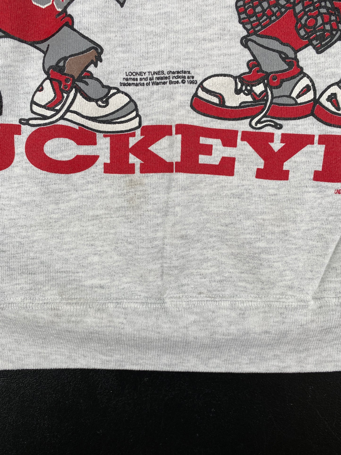 1993 LOONEY TUNES x OHIO STATE Made in USA Size L Vintage College Sweat-Shirt / A6399