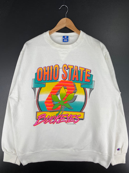 1990 Champion OHIO STATE BUCKEYES Made in USA Size XXL Vintage College Sweat-Shirts/ A4787