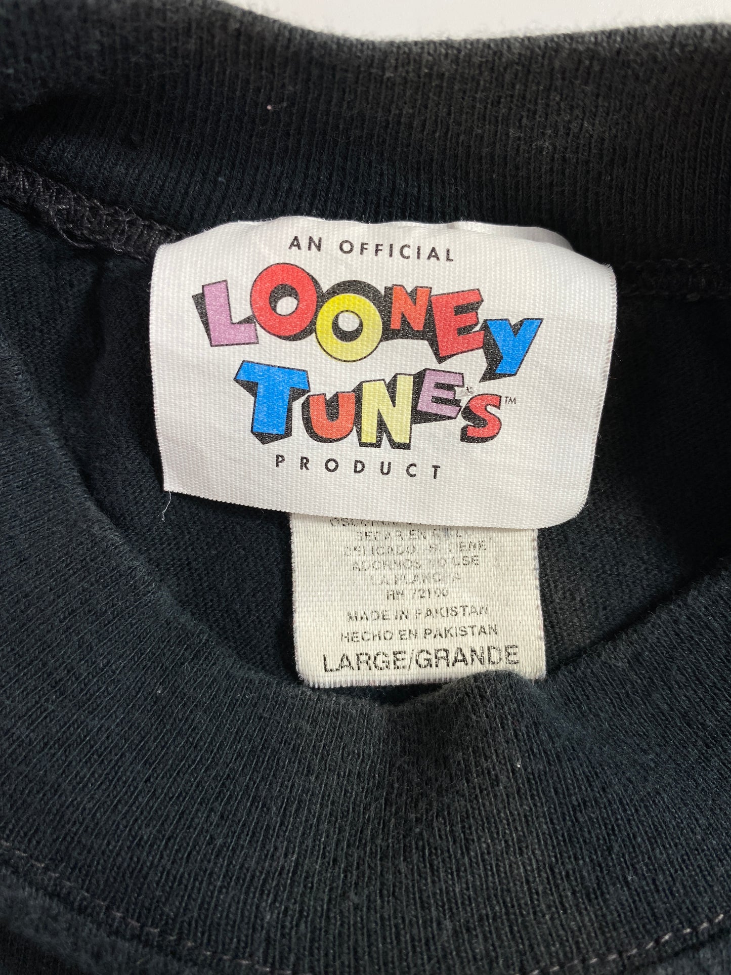 1995 LOONEY TUNES SYLVESTER & TWEETY Size L Vintage Long Sleeve T-Shirt / A4237