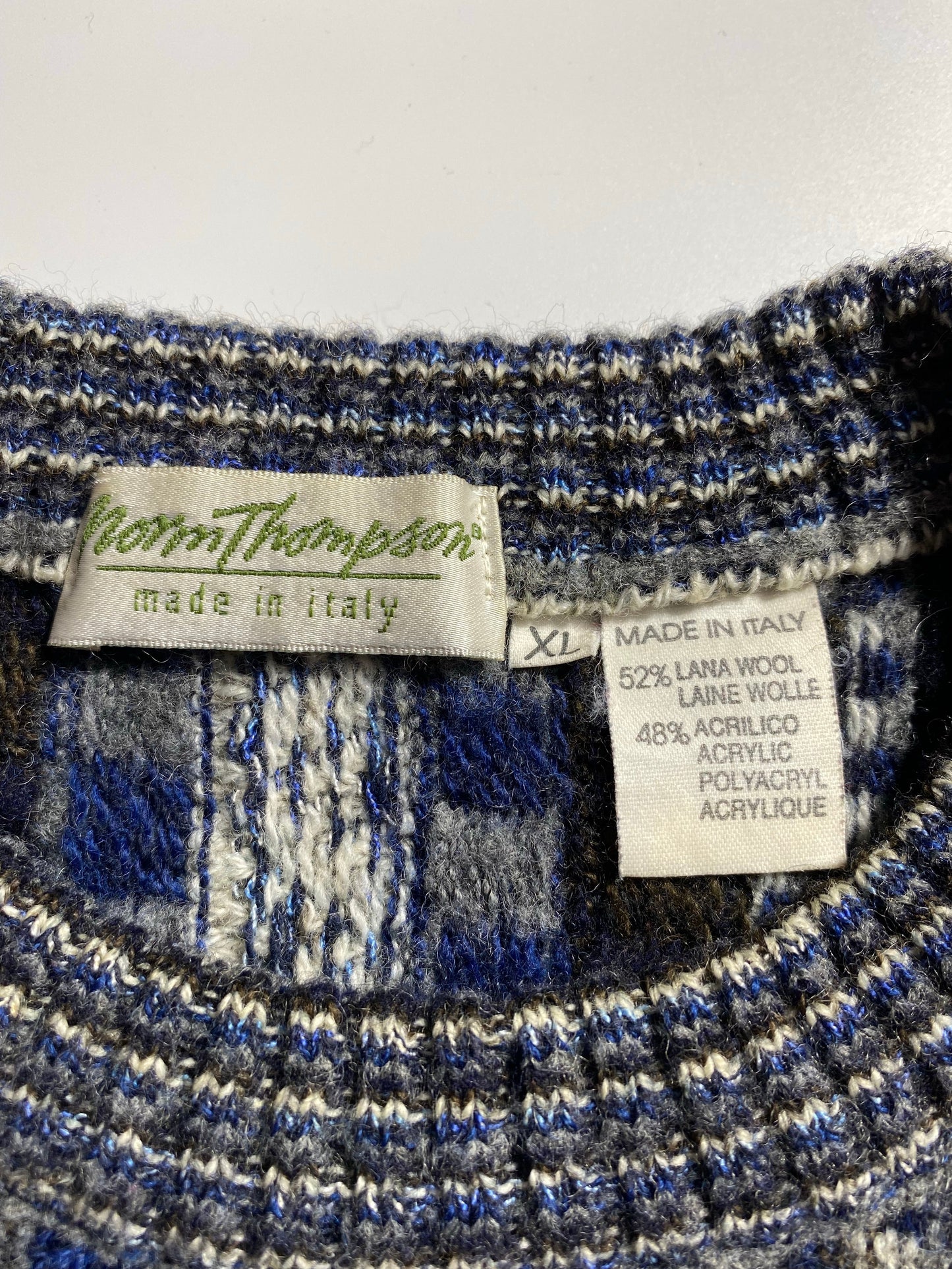 Vintage 3D COOGI-Style Size XL Wool Knit Sweater / A7062
