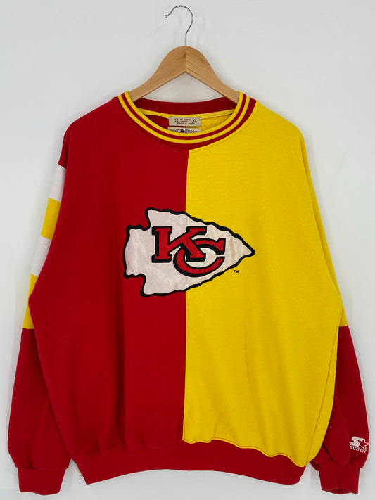 90’s STARTER x KANSAS CITY CHIEFS Size XL NFL Sweat shirt / K5443