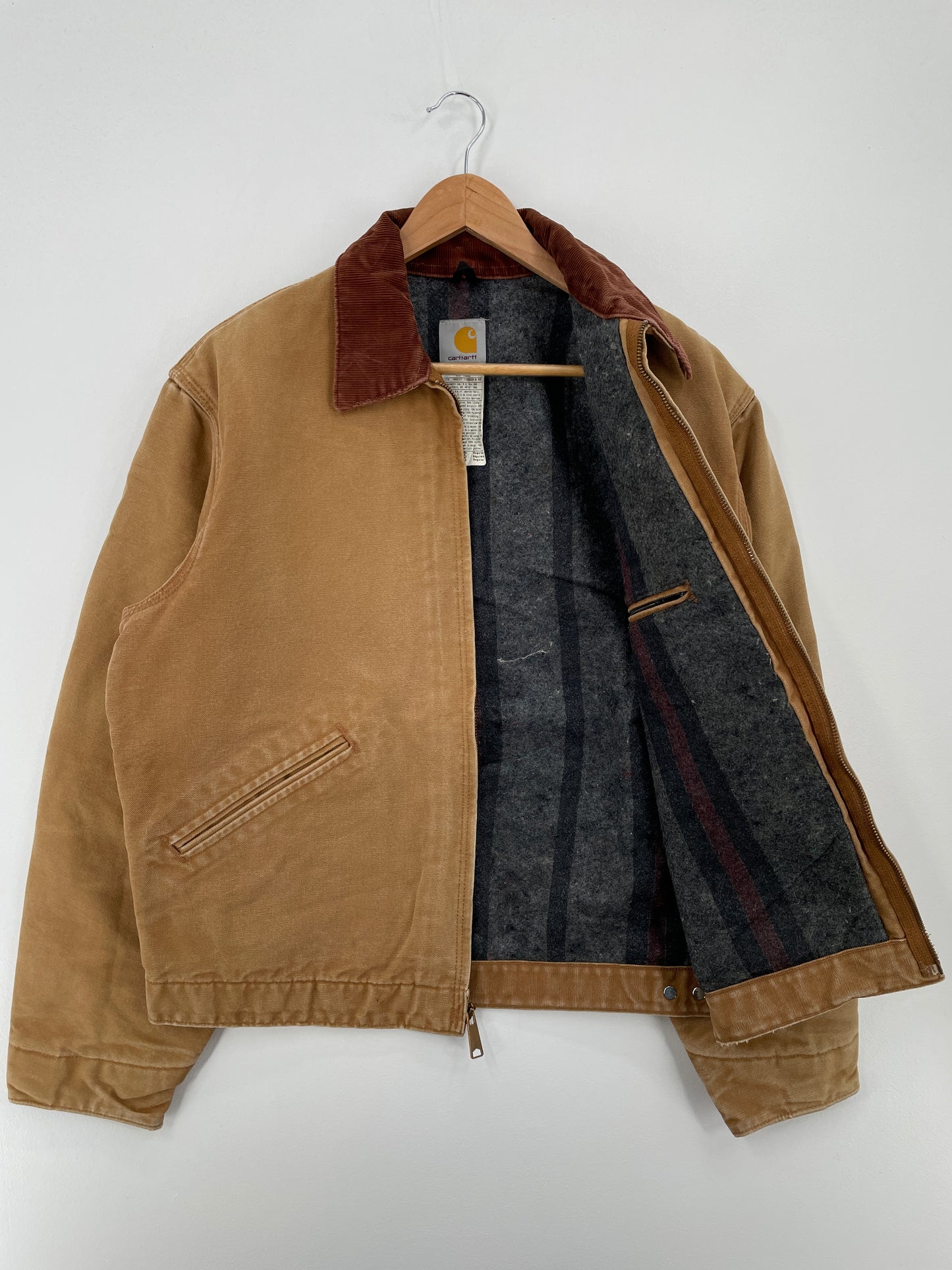Vintage CARHARTT Size 42(XL) Duck Zip-up Jacket / A8511