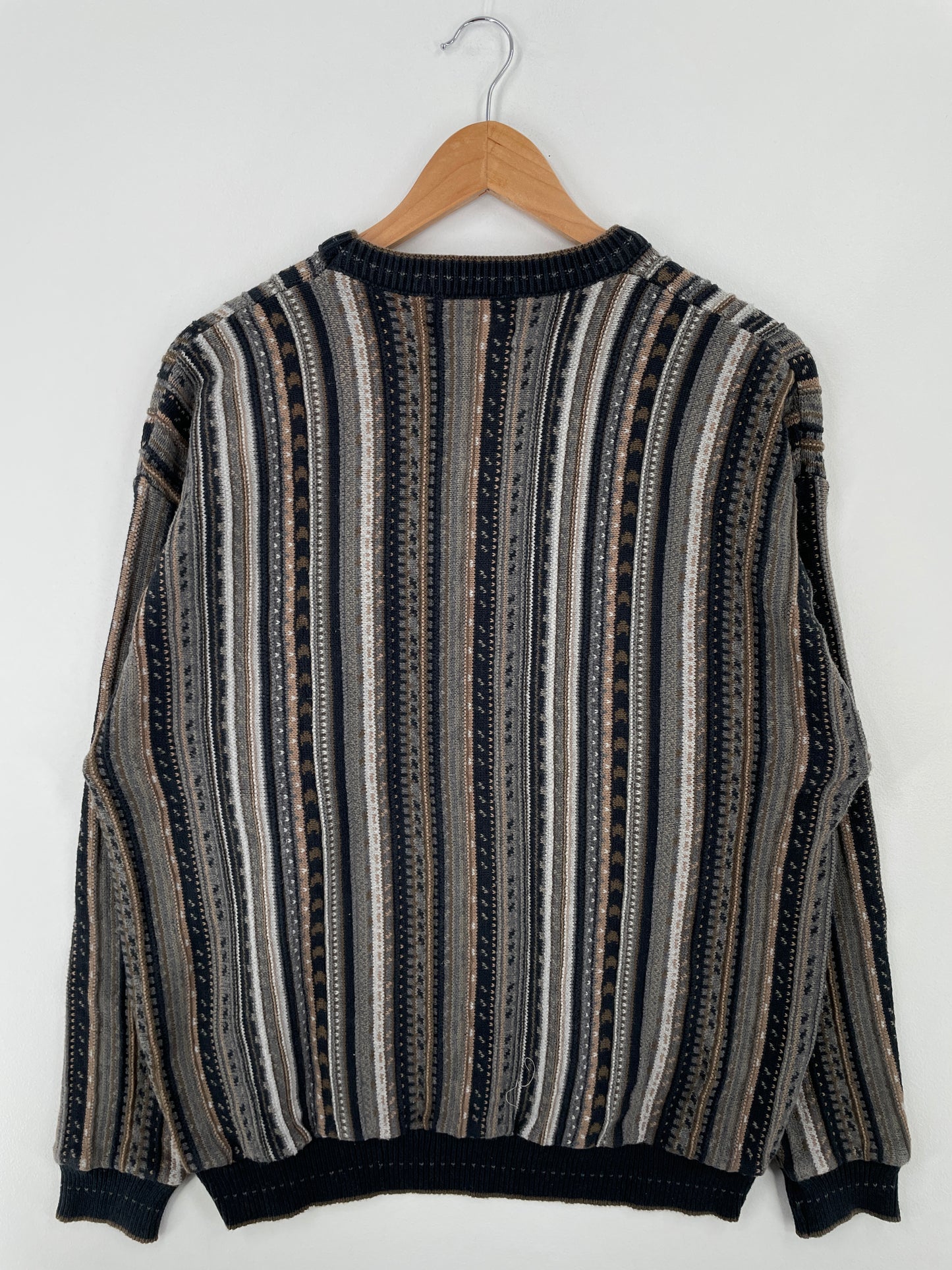 Vintage 3D COOGI- Style Made in USA Size XL Knit Sweater / A8946