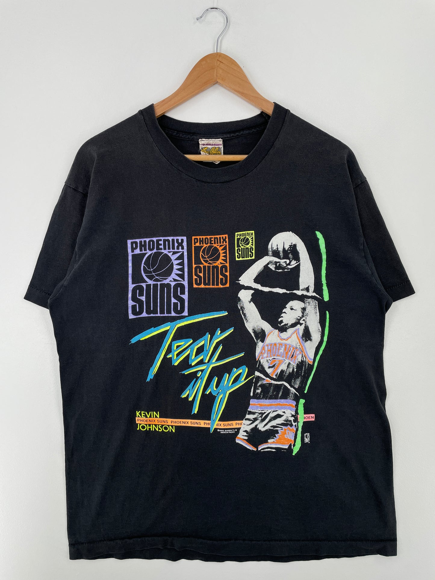 90's PHOENIX SUNS Made in USA Size XL Vintage NBA T-Shirt / A8856