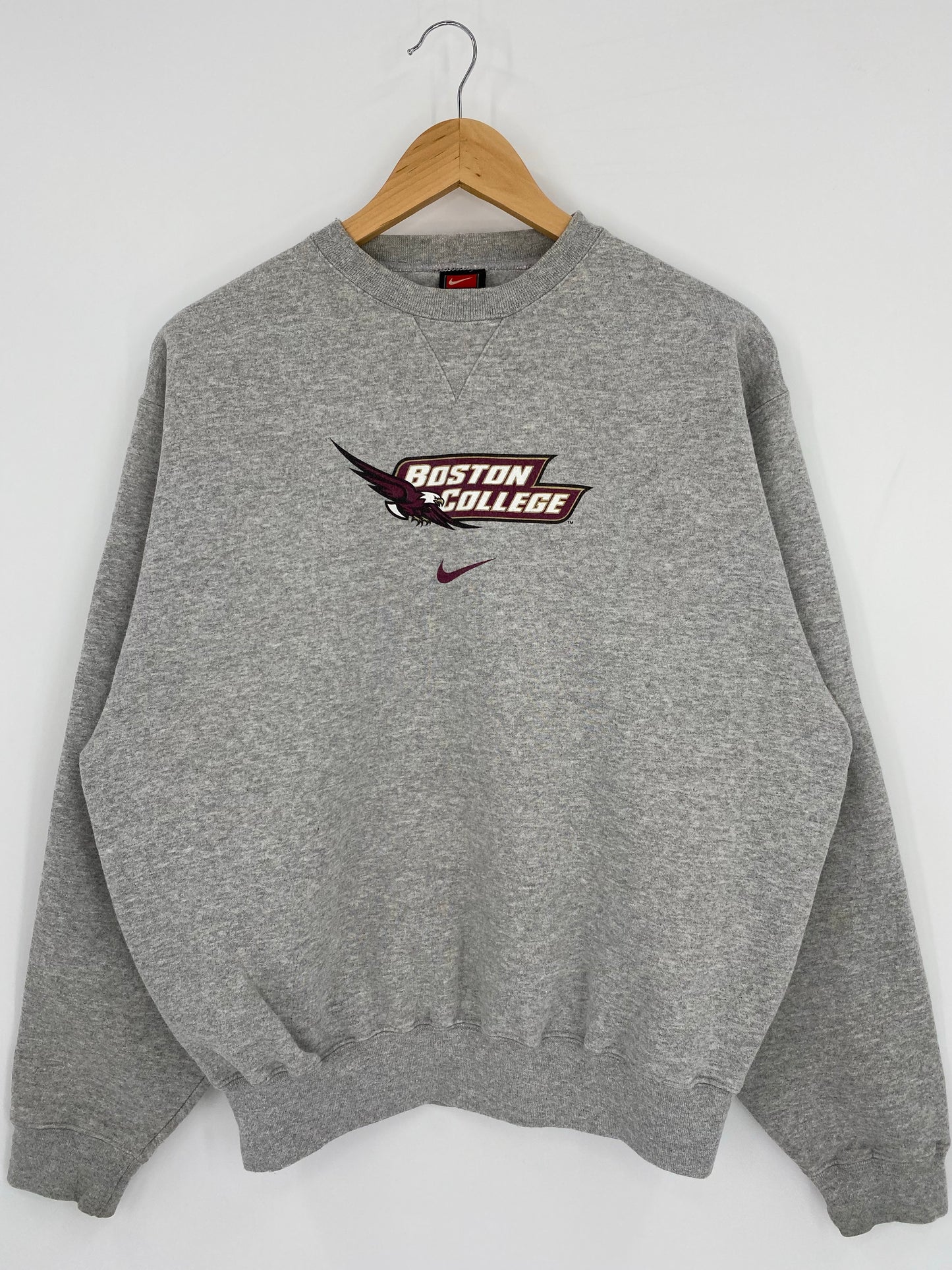 00' NIKE BOSTON COLLEGE Size S Vintage College Sweat-Shirt / K5142