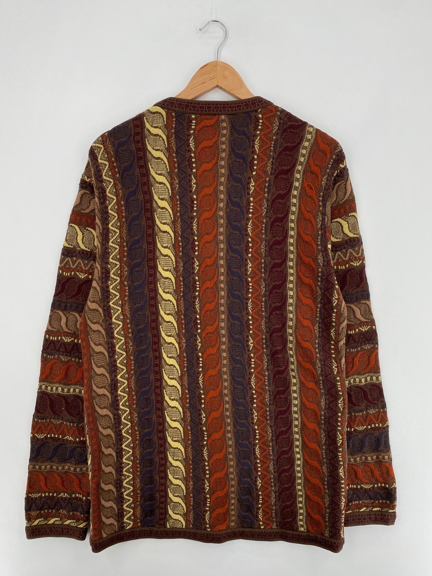 Vintage 3D COOGI Size Ladies L Wool Knit Sweater / E961