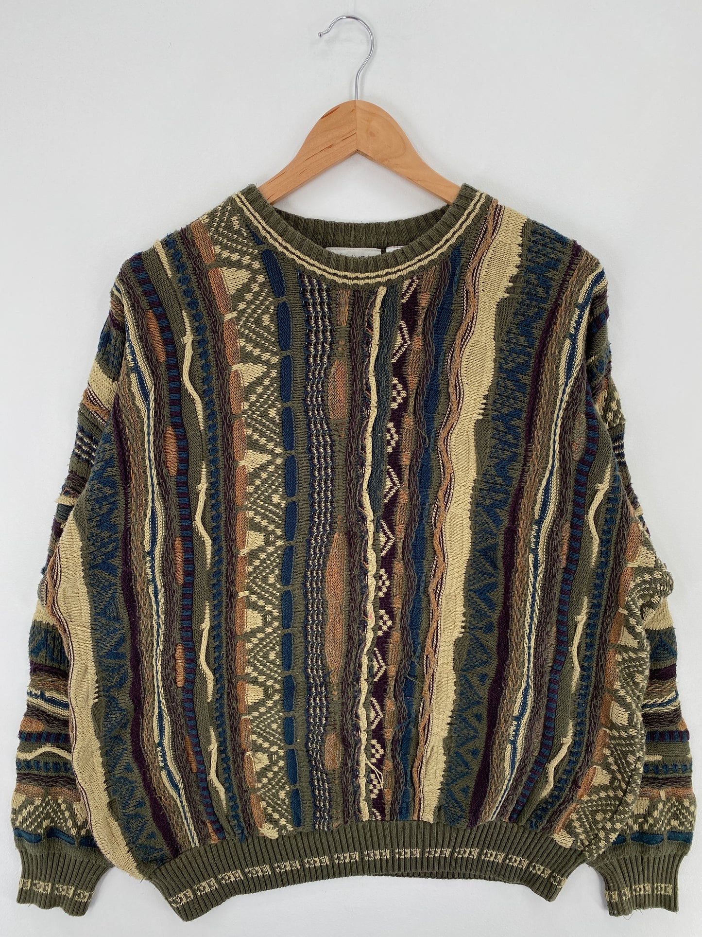 Vintage 3D COOGI-Style Size XL Knit Sweater / E246
