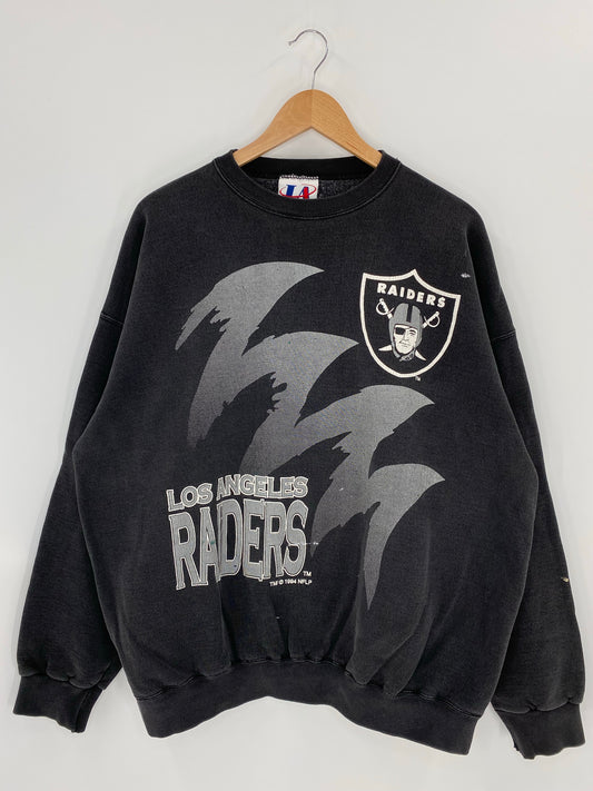 1994 LOS ANGELES RAIDERS Made in USA Size XL Vintage NFL Sweat - Shirt/ K6301